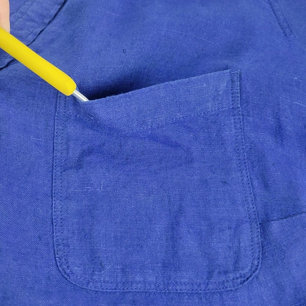 Talbots Plus Size 2x Side Button 100% Linen Band … - image 7